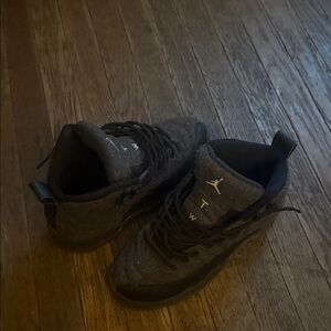 Black High-Top Sneakers with Logo